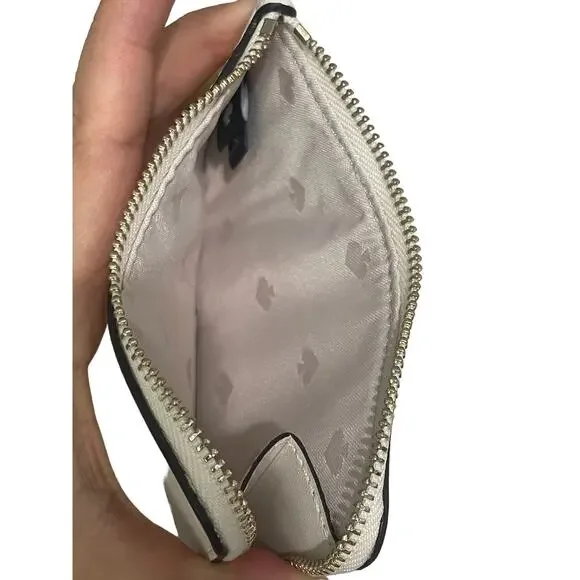 Kate Spade Darcy Wild Petal Medium L-Zip Card Holder Key Ring Floral - Picture 3 of 5